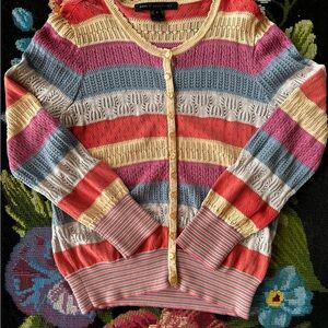 Marc Jacobs Colorful Striped Cardigan